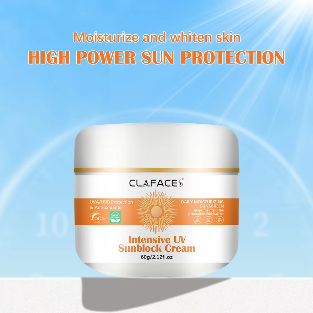 Crème solaire blanchissante pour le visage et le corps