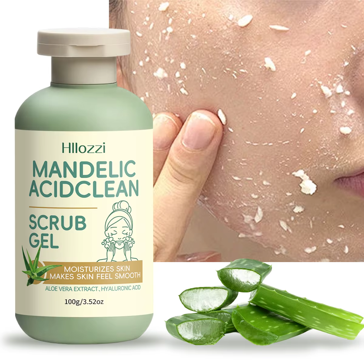 Gel nettoyant et exfoliant à l'acide mandélique qui nettoie en profondeur