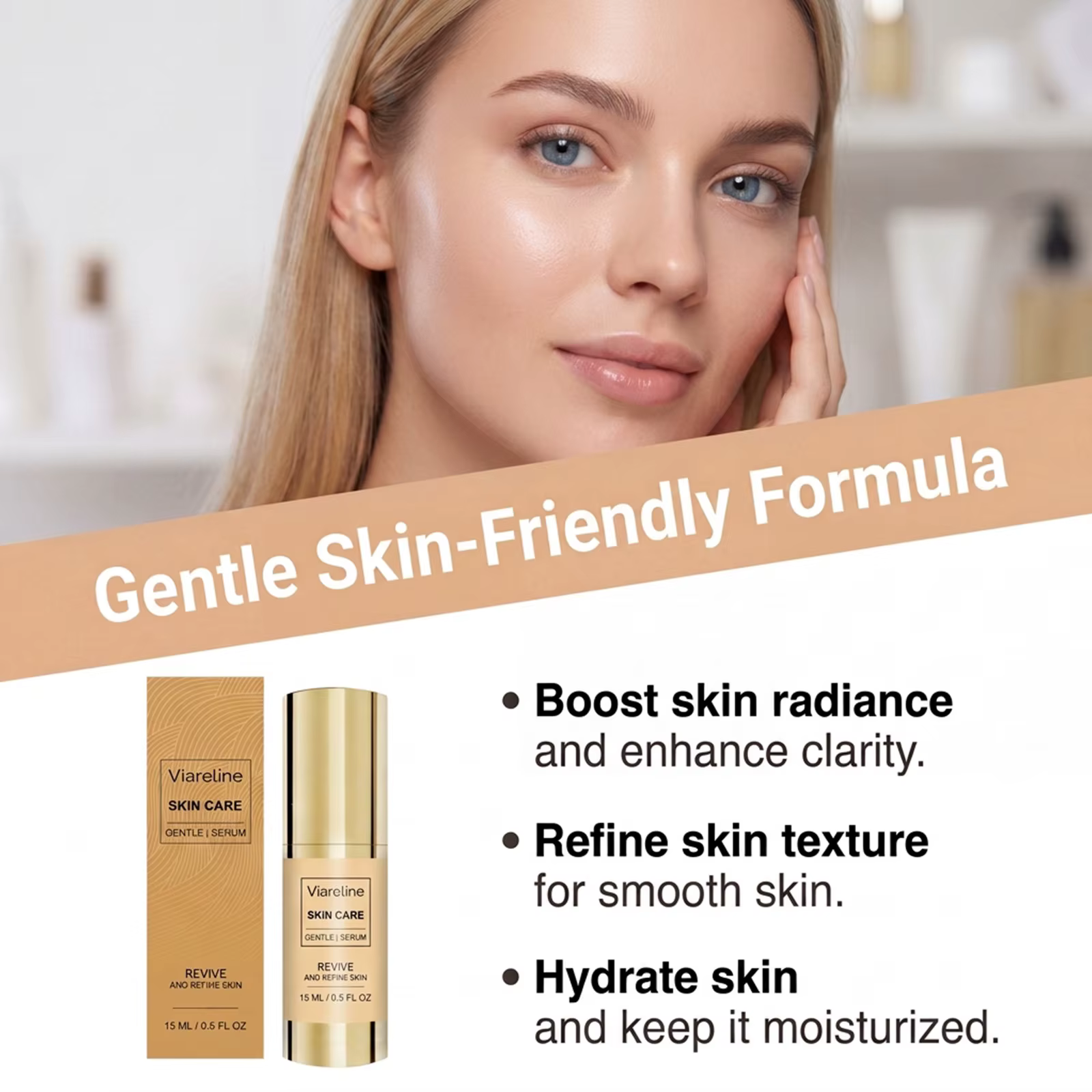 Sérum Visage Éclatant Léger Hydratant Unifiant le Teint Atténue les Taches Sombres Tous Types de Peau Anti-Teint Terne Essence Faciale Hydratante