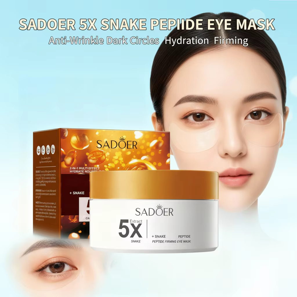 80 pièces SADOER caféine masque pour les yeux Anti cernes raffermissant hydratant rides Anti-âge