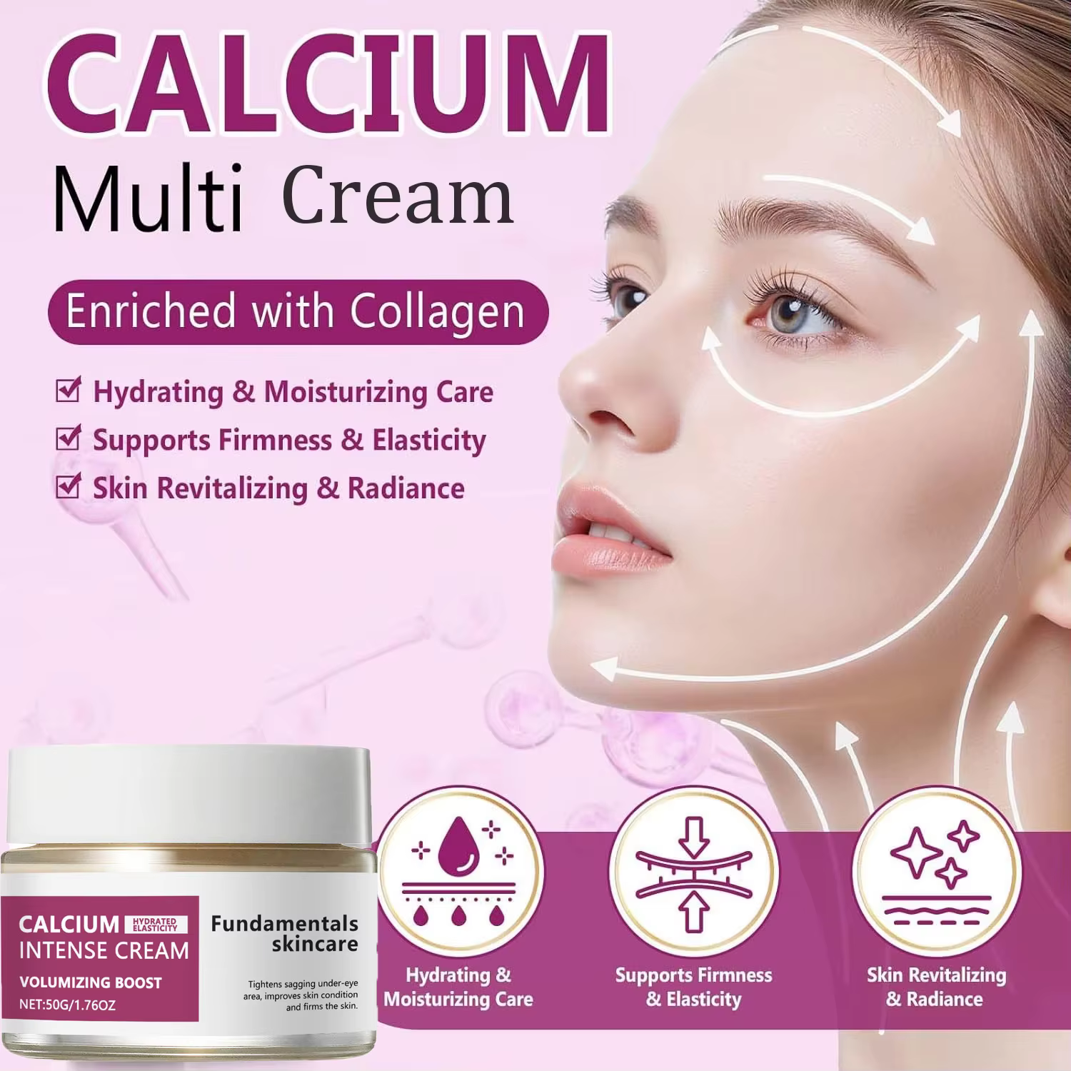 Crème intense au calcium pour raffermir la peau