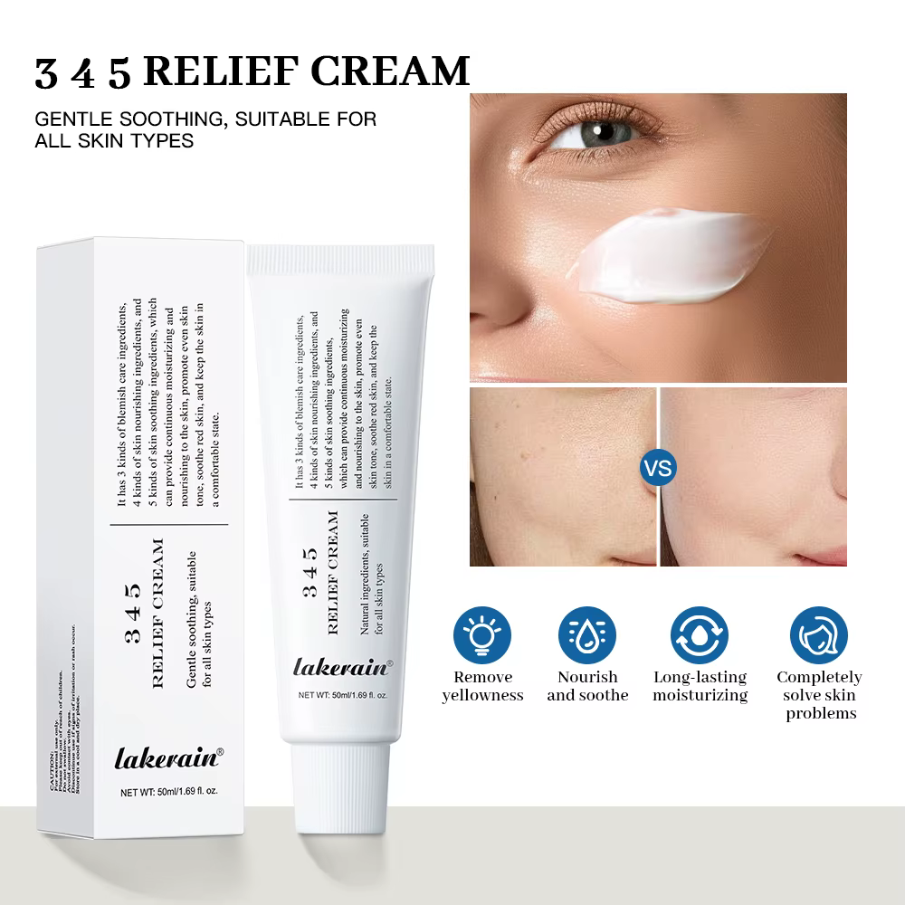 345 crème de soulagement solution complète pour les problèmes de peau Anti-ouille et antioxydant éclaircissant