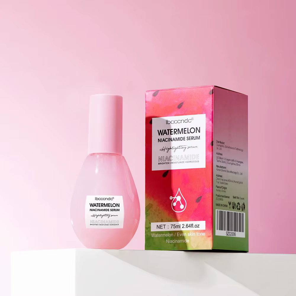 Nouveau pastèque lueur Niacinamide rosée gouttes sérum maquillage apprêt crème léger