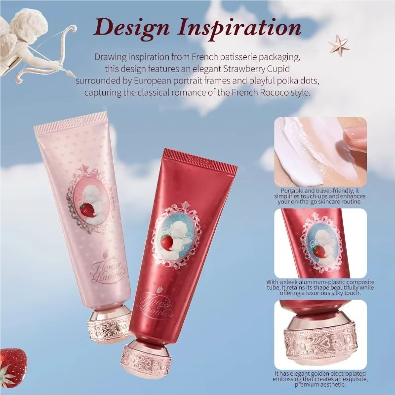 Flower Knows Christmas Limited Crème pour les mains parfumée Fraise Cupidon Collection Hydratant