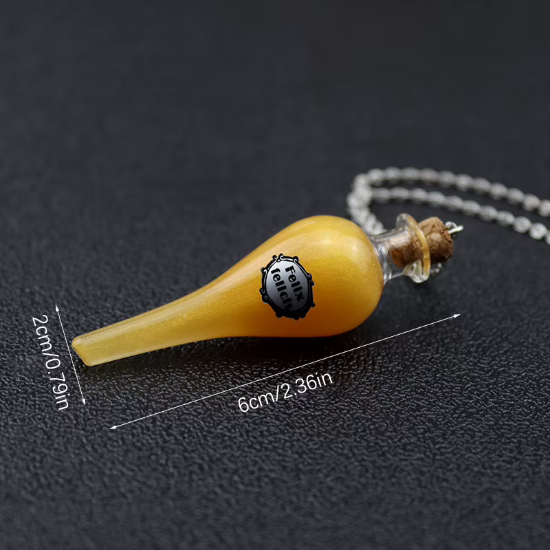 Bouteille de Potion en Verre Liquide Magique, Porte-Bonheur, Pendentif, Décoration de la Maison