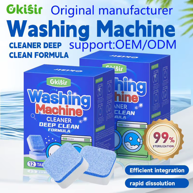 Tablette effervescente nettoyante pour lave-linge, tablette de nettoyage et de décontamination entièrement automatique pour le détartrage du bac de lavage