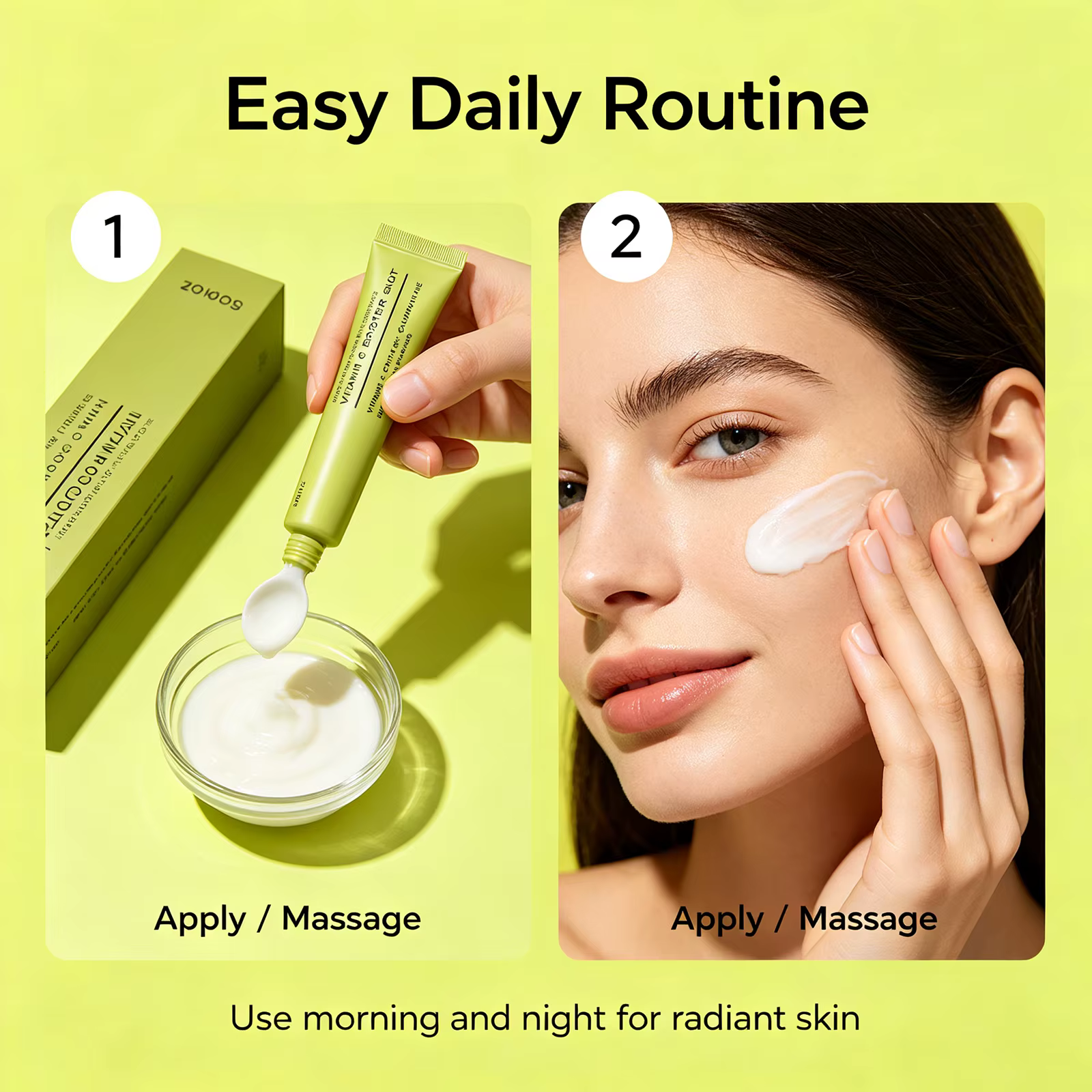 Crème pour le visage et les yeux à la vitamine C