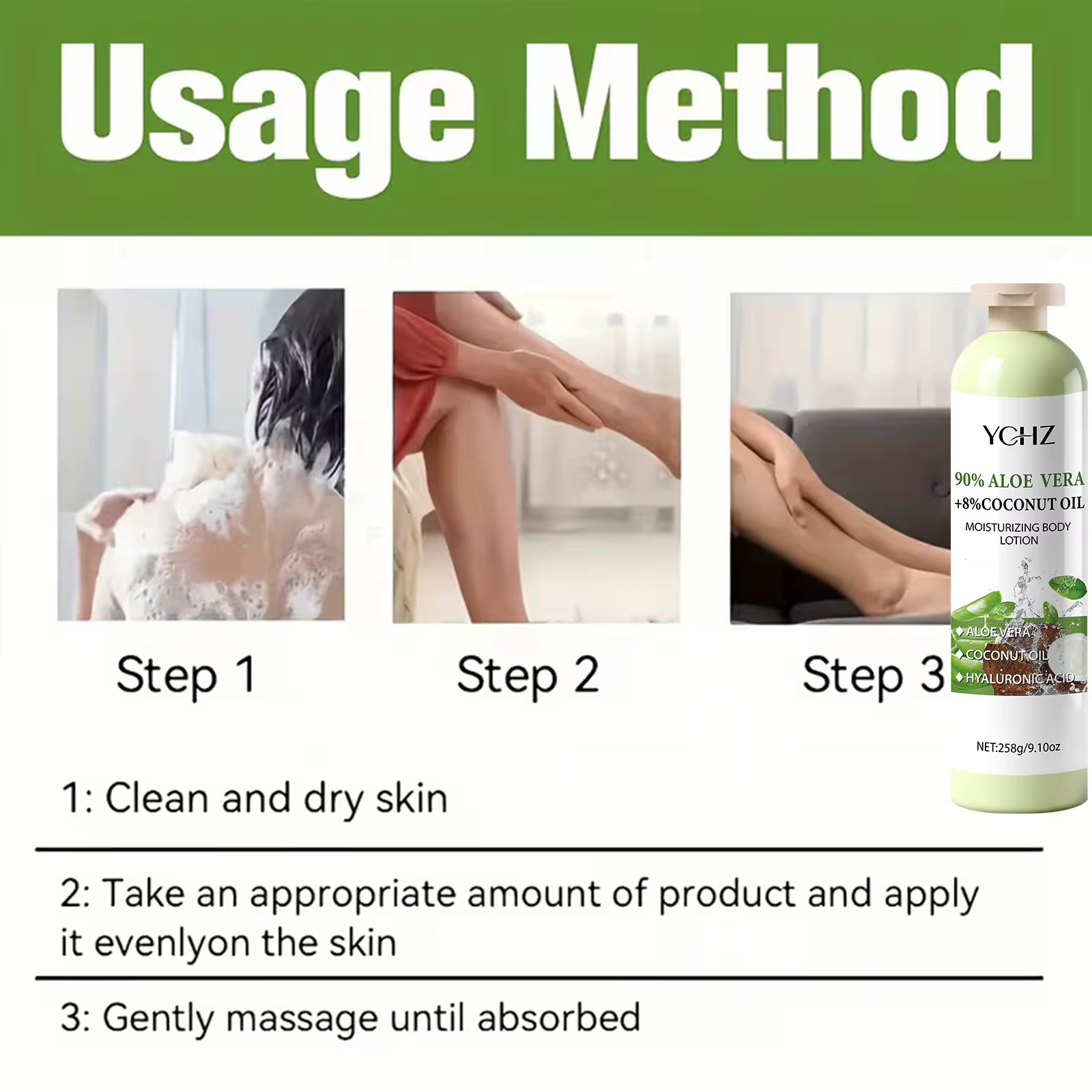 Lotion hydratante pour le corps à l'aloe vera