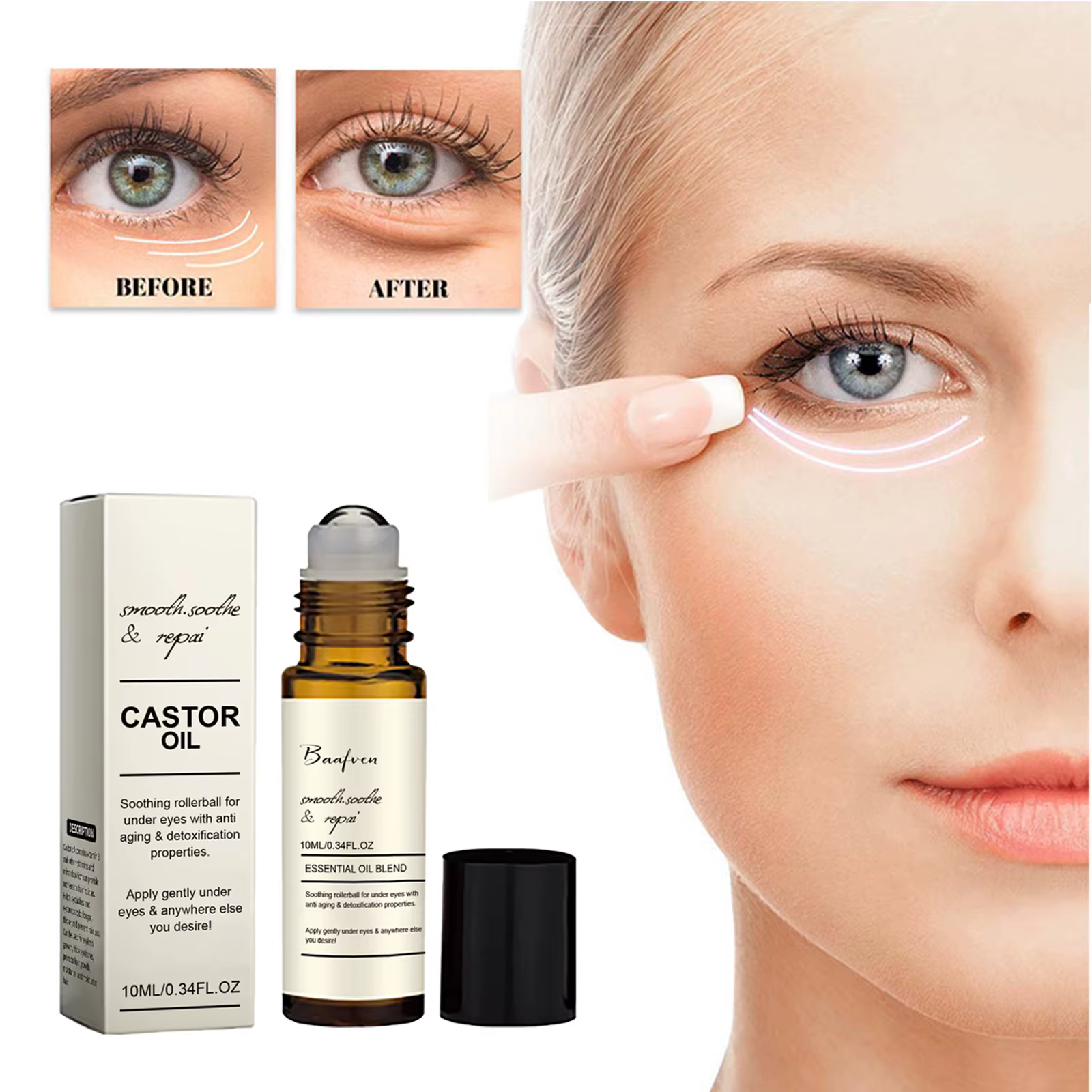 Sérum pour les yeux à l'huile de ricin