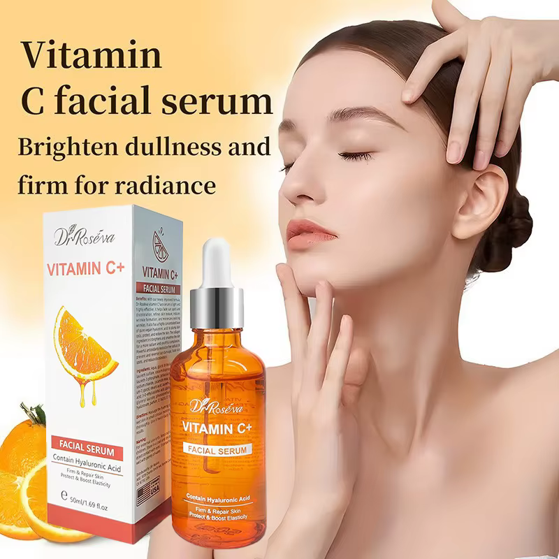 Ensemble de soins de la peau hydratant et éclaircissant à la vitamine C : sérum et crème pour le visage