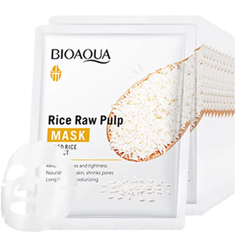Masques faciaux en pulpe de riz BIOAQUA