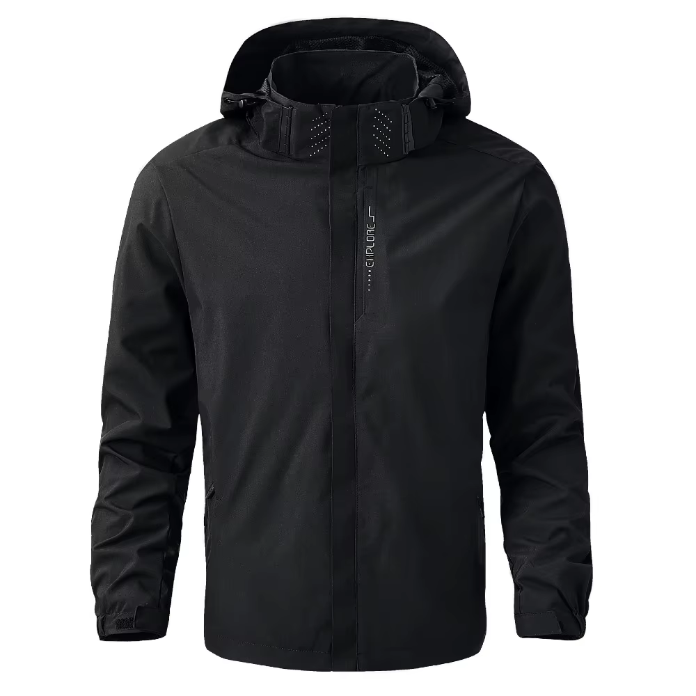 Veste de pluie imperméable légère pour hommes, imperméable d'extérieur à capuche, veste coupe-vent de randonnée, vestes d'escalade en plein air