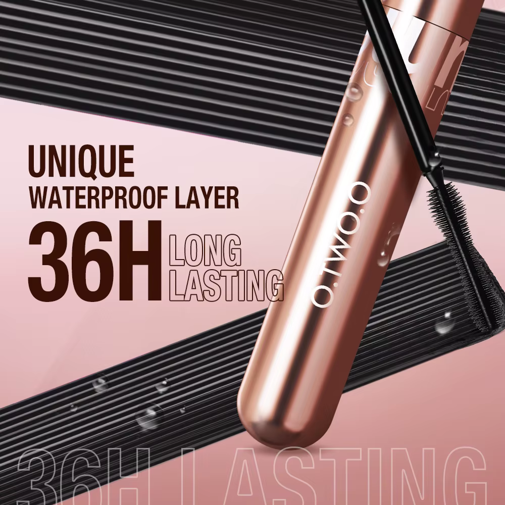 O.TWO.O Mascara imperméable à l'eau 4D soie fibres bouclage Volume cils épais allongement nourrir Extension de cils maquillage de haute qualité