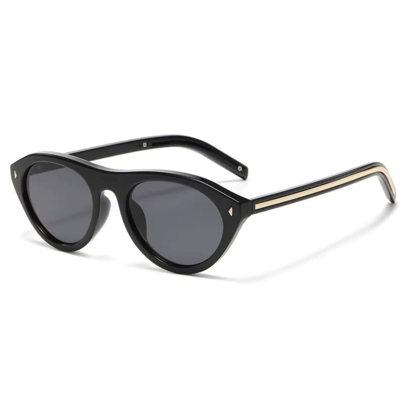 Nouvelles Lunettes de Soleil de Créateur pour Femme, Style Œil de Chat, Rétro Tendance, Ovales avec Rivets, Y2K, Protection UV400, Gafas