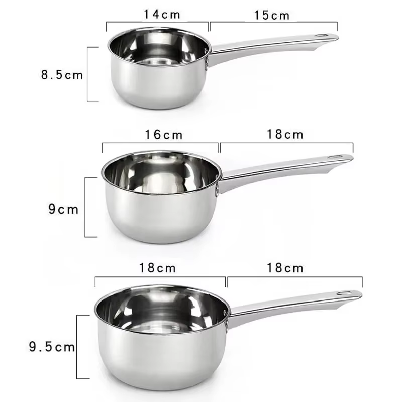 Poêle à Suop Antiarina en Acier Inoxydable avec Poignée, Marmite à Lait, Marmite Chaude, Outils Ménagers, Ustensiles de Cuisine