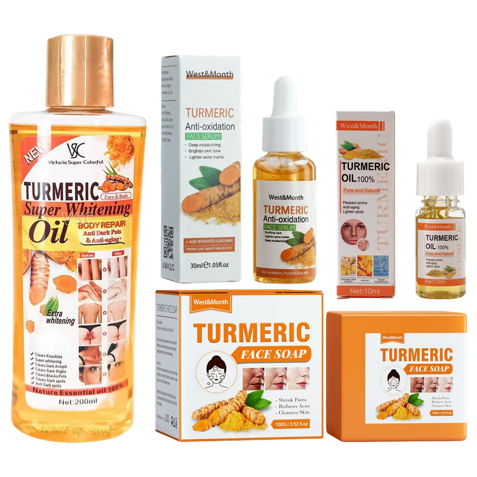 Sérum éclaircissant pour le visage au curcuma