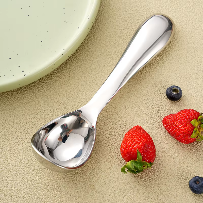 Cuillère à crème glacée en acier inoxydable 304, boule de fruits épaisse, cuillère à crème glacée domestique