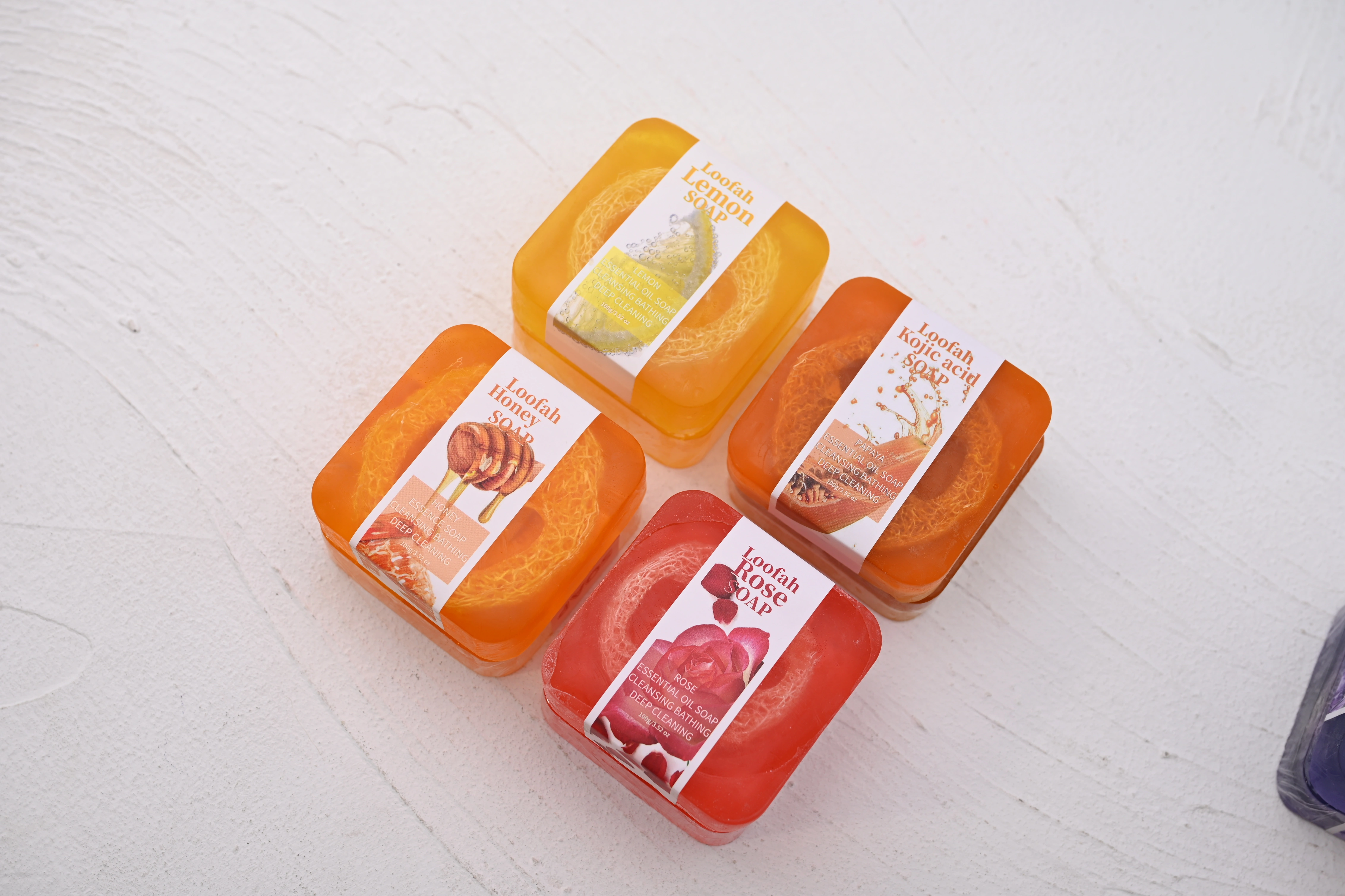 S + 100g curcuma Loofah savon nettoyant pour le visage fait à la main purifiant en profondeur blanchissant soins de la peau douche corporelle propre
