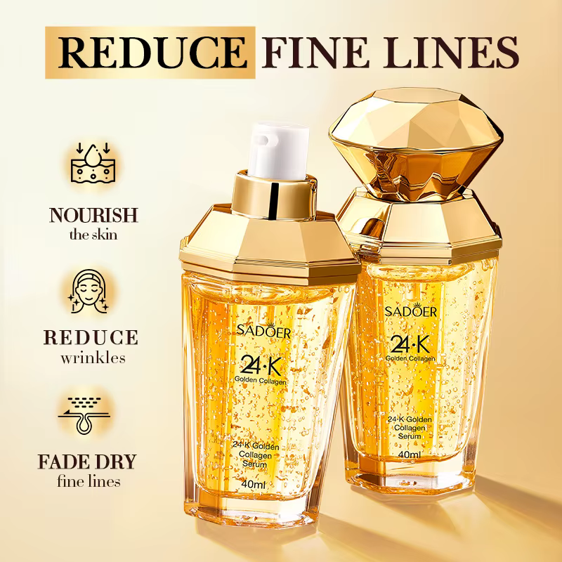 SADOER 24K sérum au collagène doré pour le visage hydratant Anti-rides