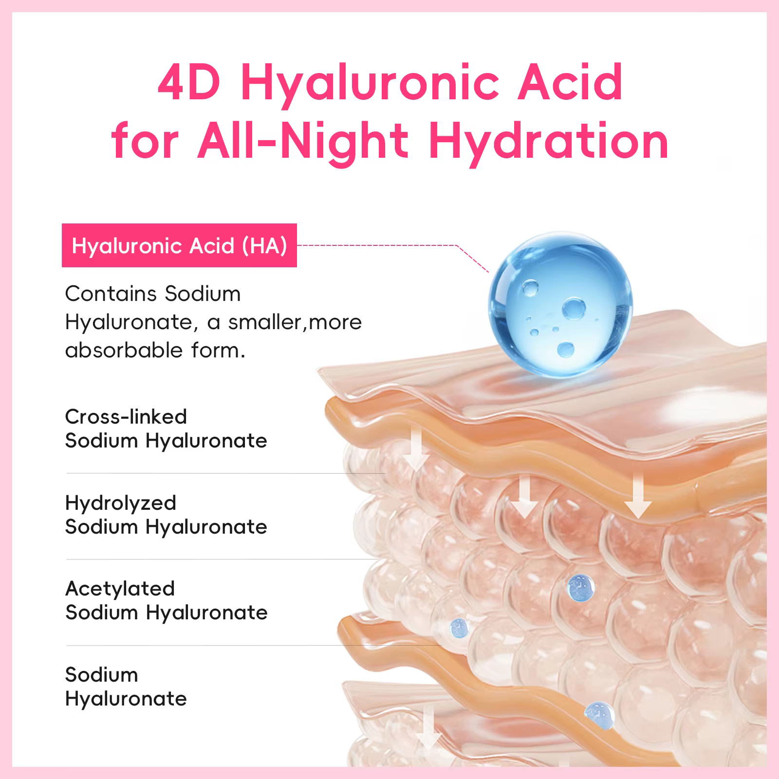 Sérum Quiyum à la pastèque et à la niacinamide, hydratation intense, éclat verreux, 2ml*10pcs, avec 4 types d'acide hyaluronique