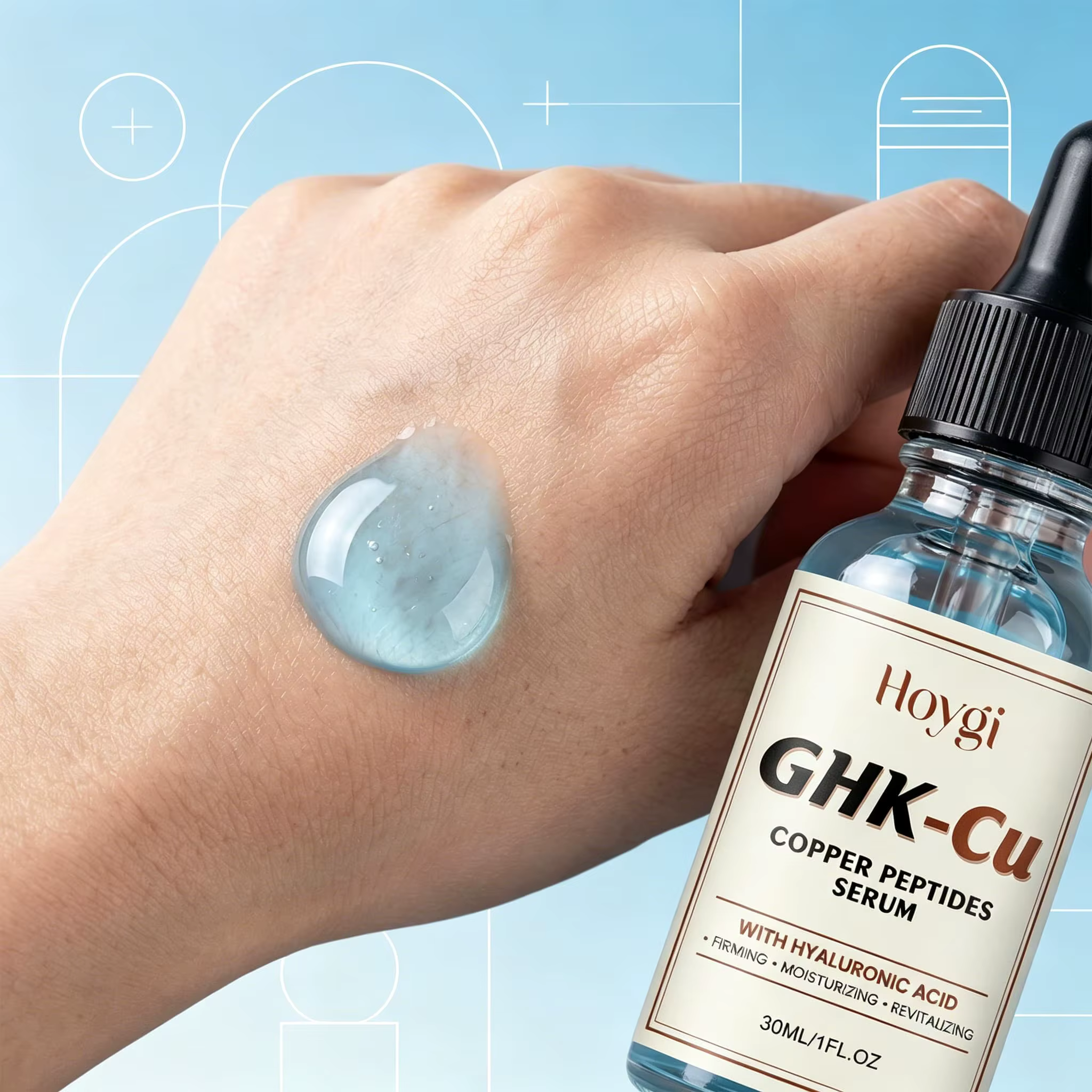 Sérum au cuivre GHK-Cu 30/60/120ml avec acide hyaluronique