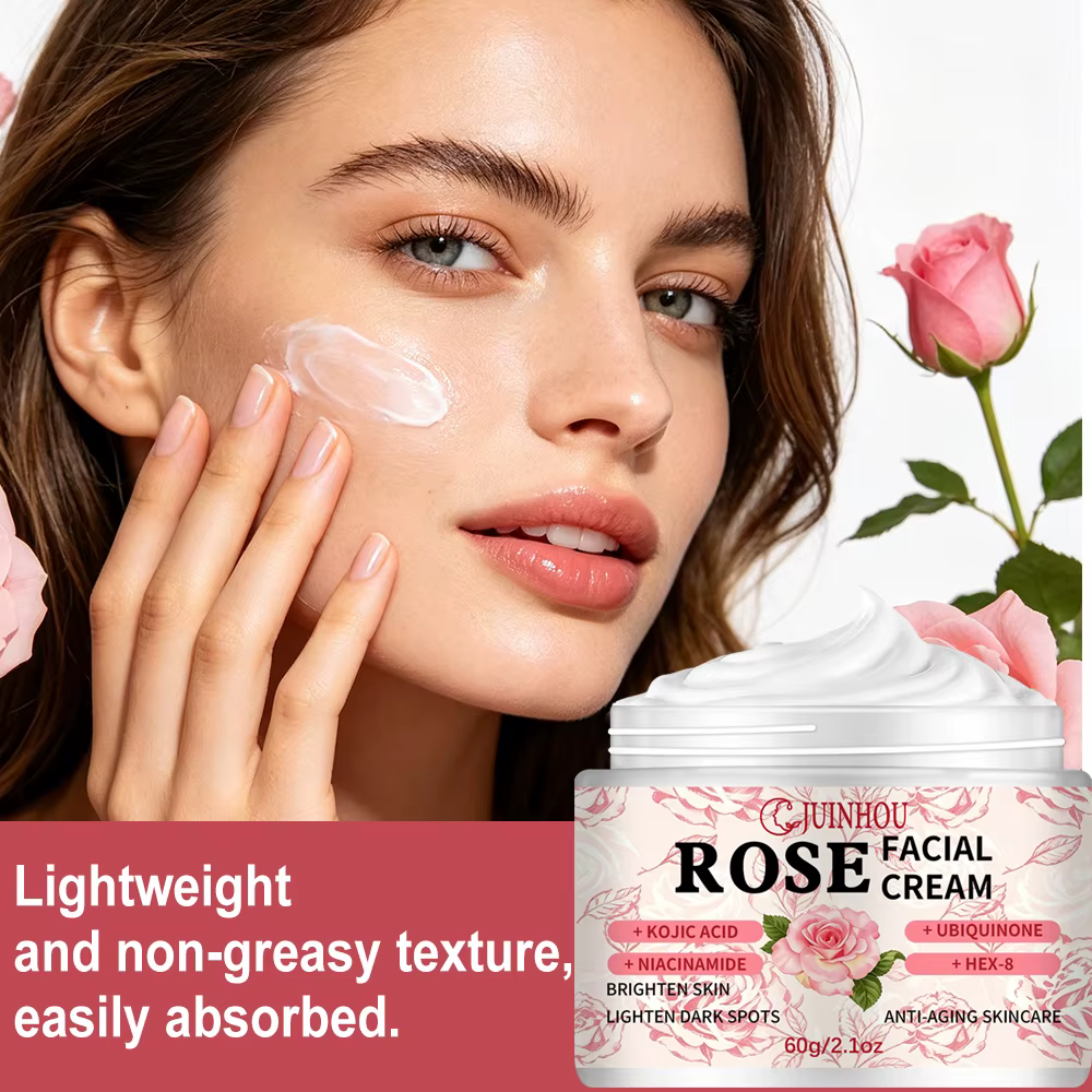 Crème Visage Éclaircissante et Hydratante JUINHOU pour Femmes à la Niacinamide et à l'Acide Kojique pour Peaux Ternes – Soin Léger – Meilleure Vente