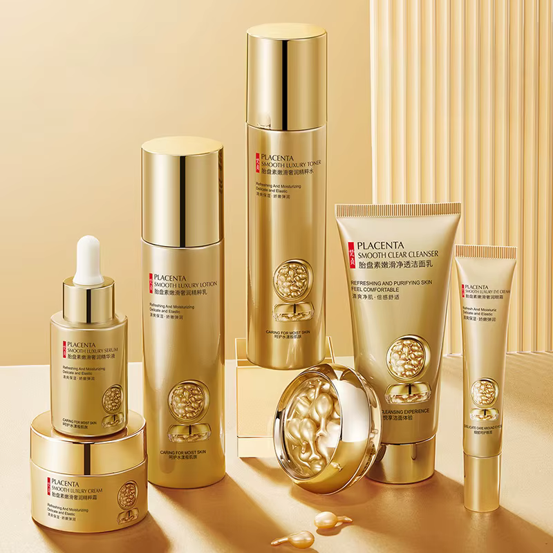 Placenta Soins de la peau Ensemble de sept pièces