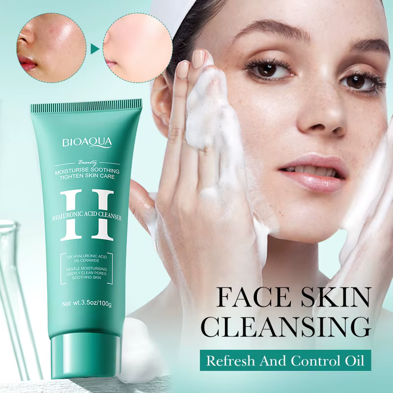 BIOAQUA nettoyant pour le visage à l'acide hyaluronique mousse de lavage