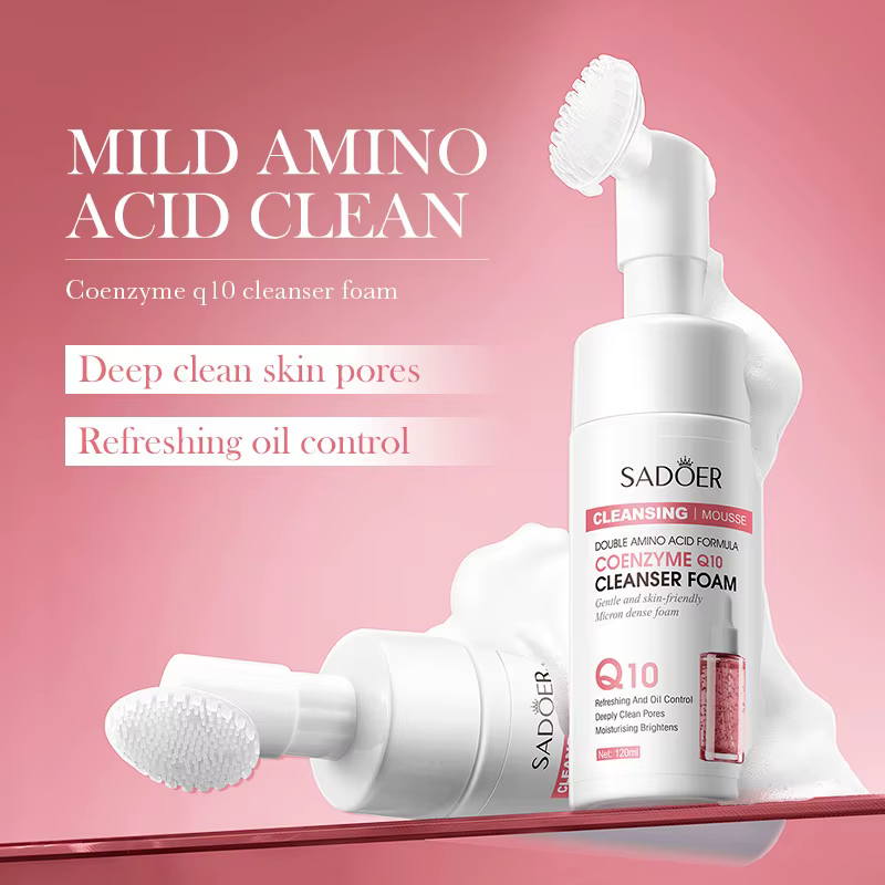 SAODER Q10 vitamine C nettoyant pour le visage mousse de lavage