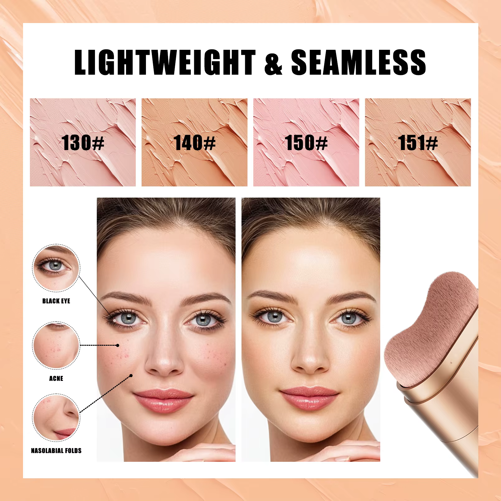 Correcteur quatre couleurs pour couvrir les cernes