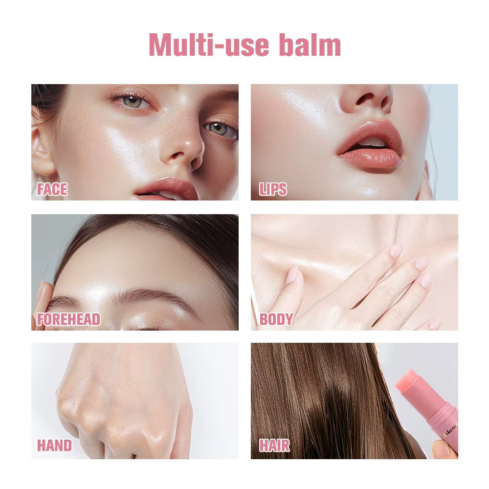Bâton hydratant rose pour la peau du visage