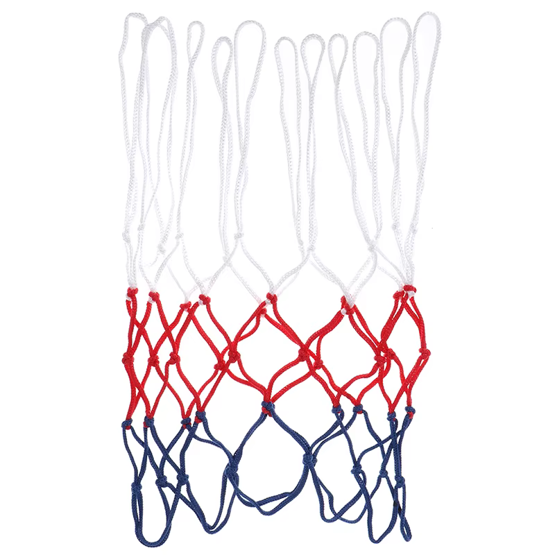Filet de basket-ball Standard en Nylon Durable, fil épais, trois couleurs, filet de basket-ball universel de remplacement en maille