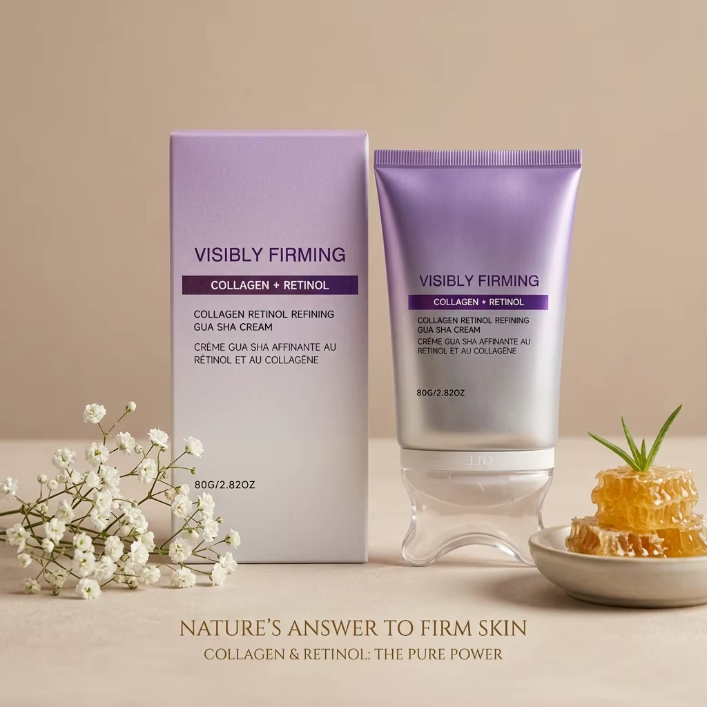 Crème raffermissante pour le visage avec applicateur masseur