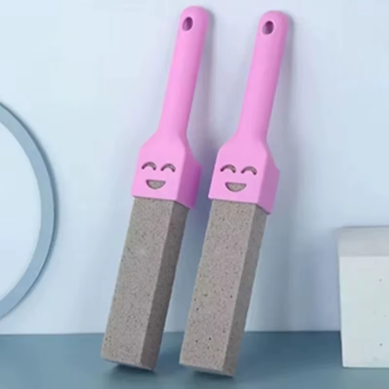 Brosse de toilette en pierre ponce naturelle pour éliminer la saleté, nettoyage rapide, facile à accrocher