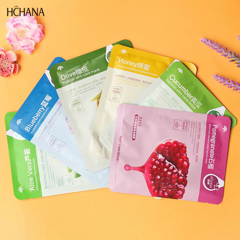30 pièces Fruits frais masques faciaux soins de la peau du visage hydratant raffermissant