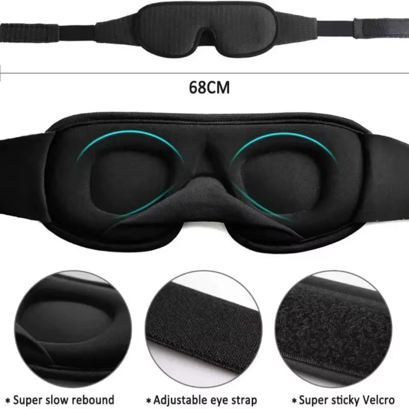 1/2 pièces Masque de sommeil 3D Premium