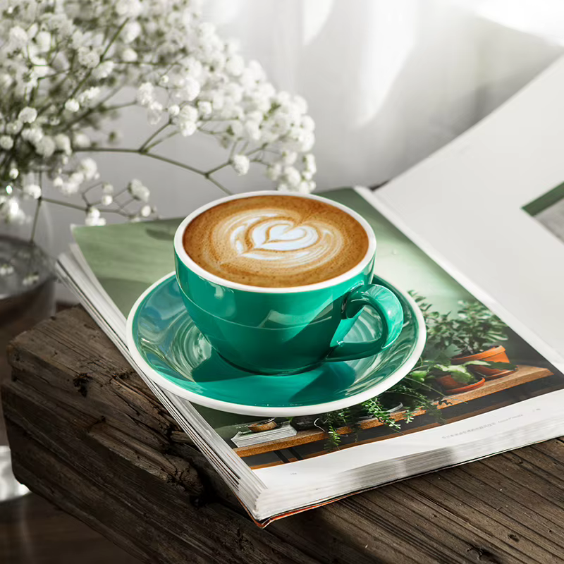Tasse à café en céramique épaisse créative 350ml Latte Cappuccino tasse à café et soucoupe maison tasse de thé de l'après-midi décoration de la maison cadeau