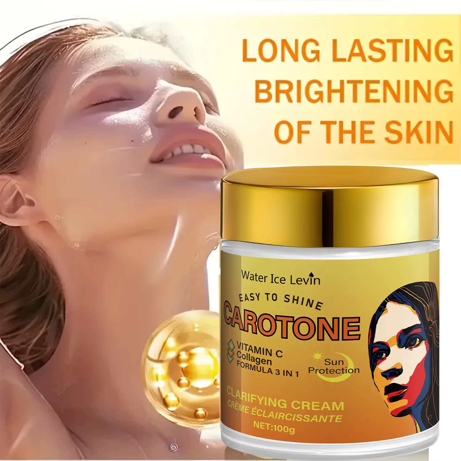 Crème visage riche en bêta-carotène