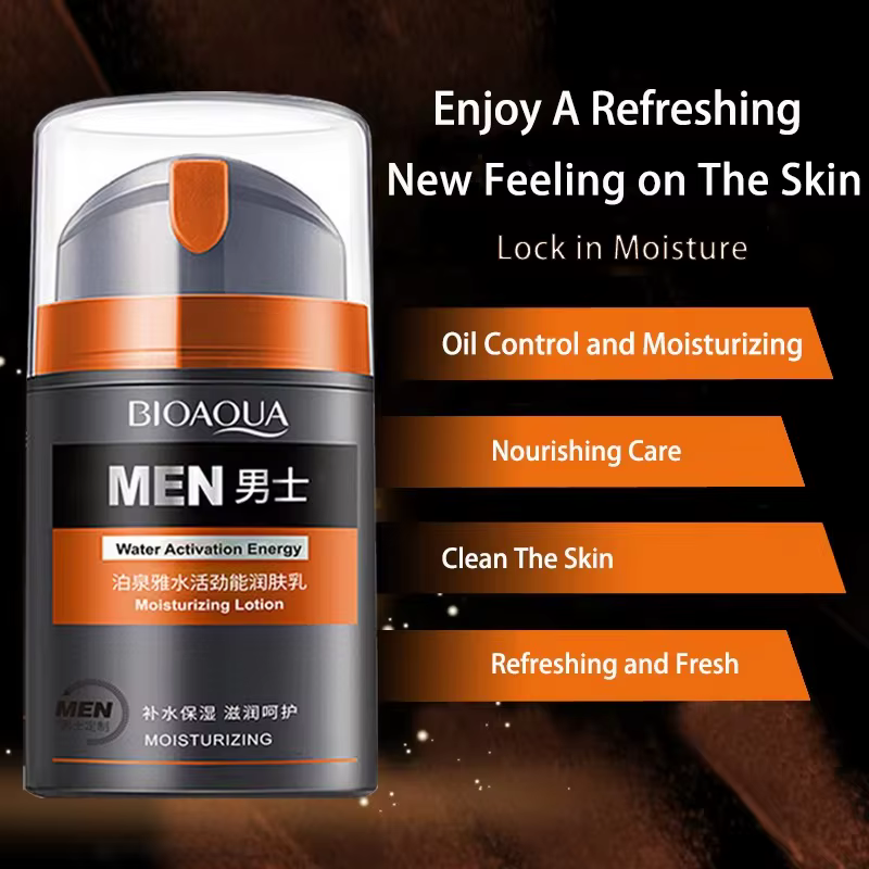 Contrôle de l'huile profonde pour hommes et crème hydratante pour le visage hydratant lissant les rides rétrécissement