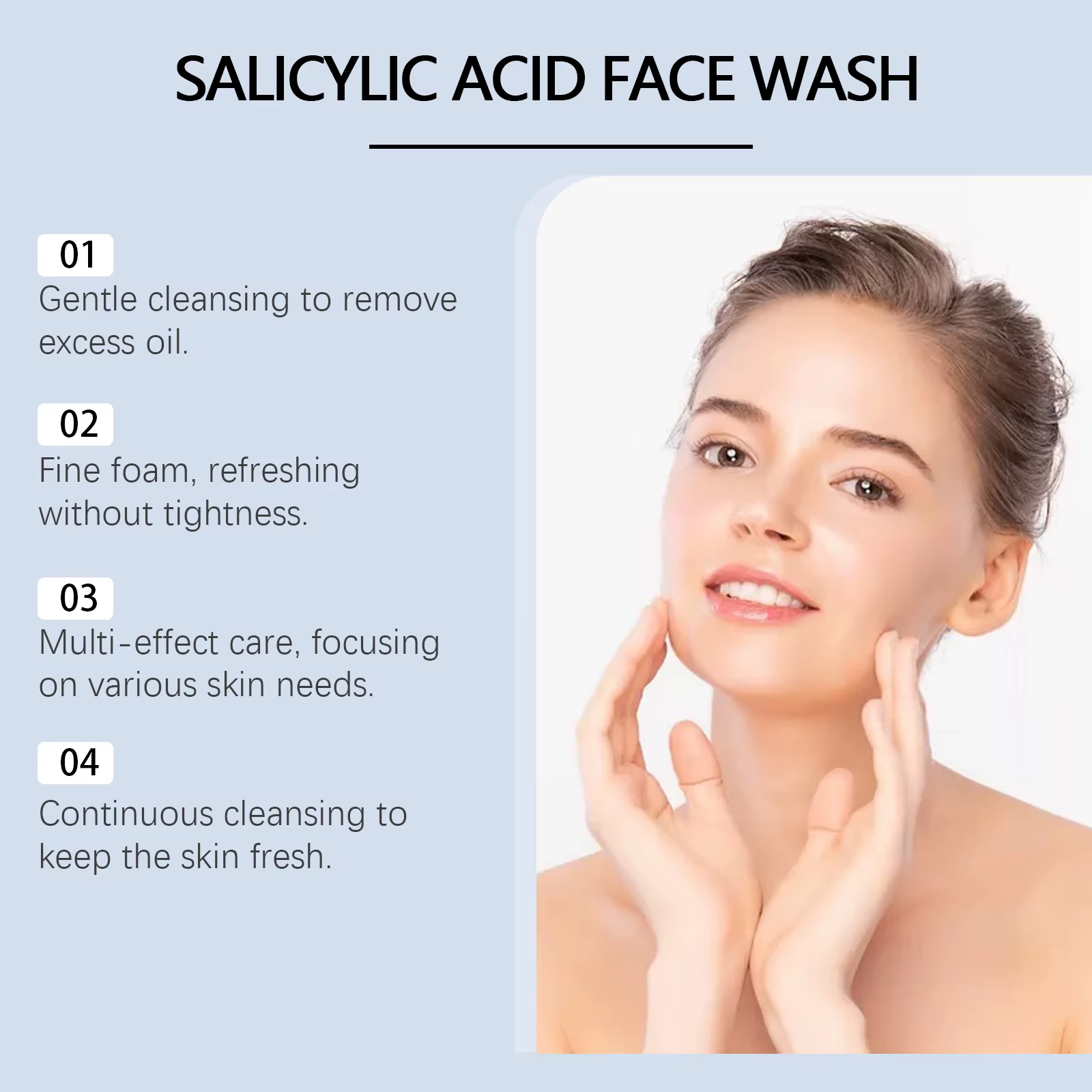 Nettoyant pour le visage à l'acide salicylique