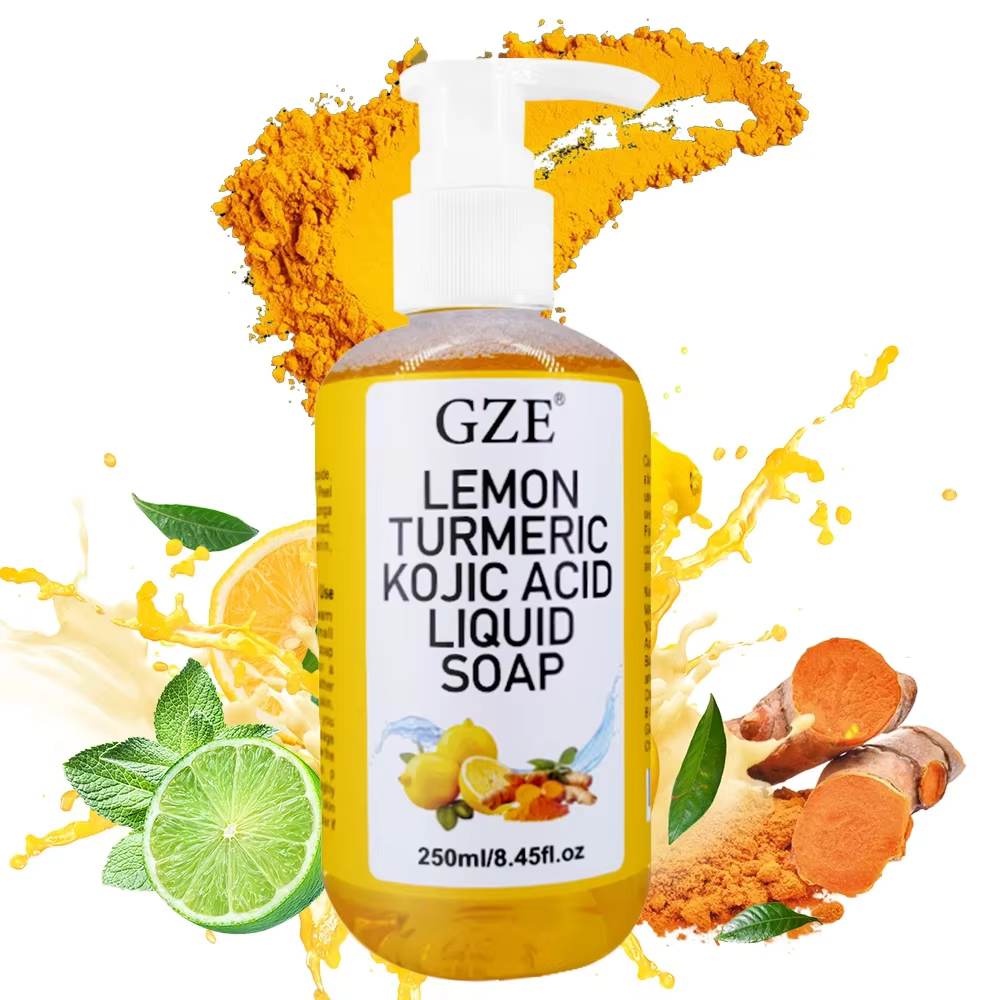 Greflective Glow Lemon Curmeric Kojic Acid Liquid Regina-Nettoyant pour la peau doux