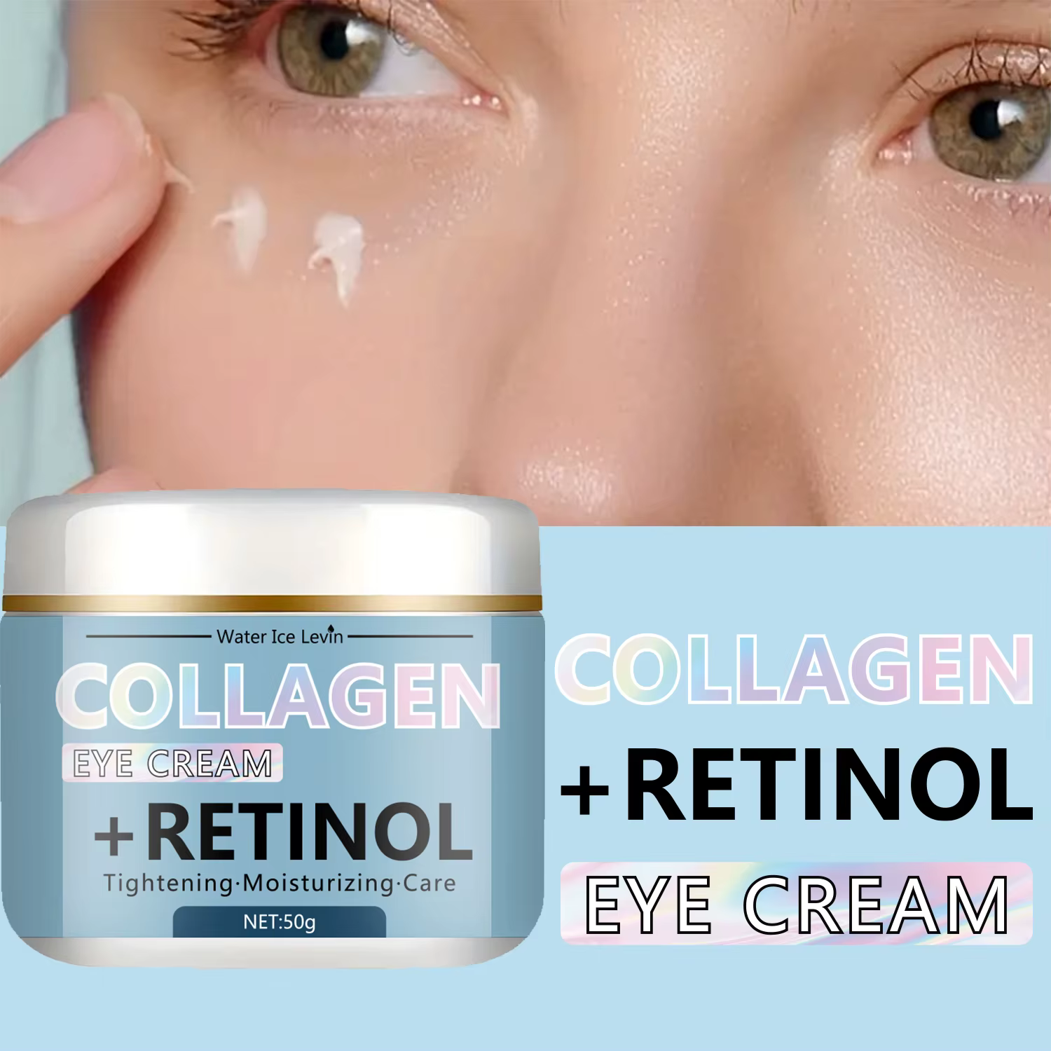 Crème pour les yeux au collagène et au rétinol Water Ice Levin : Texture