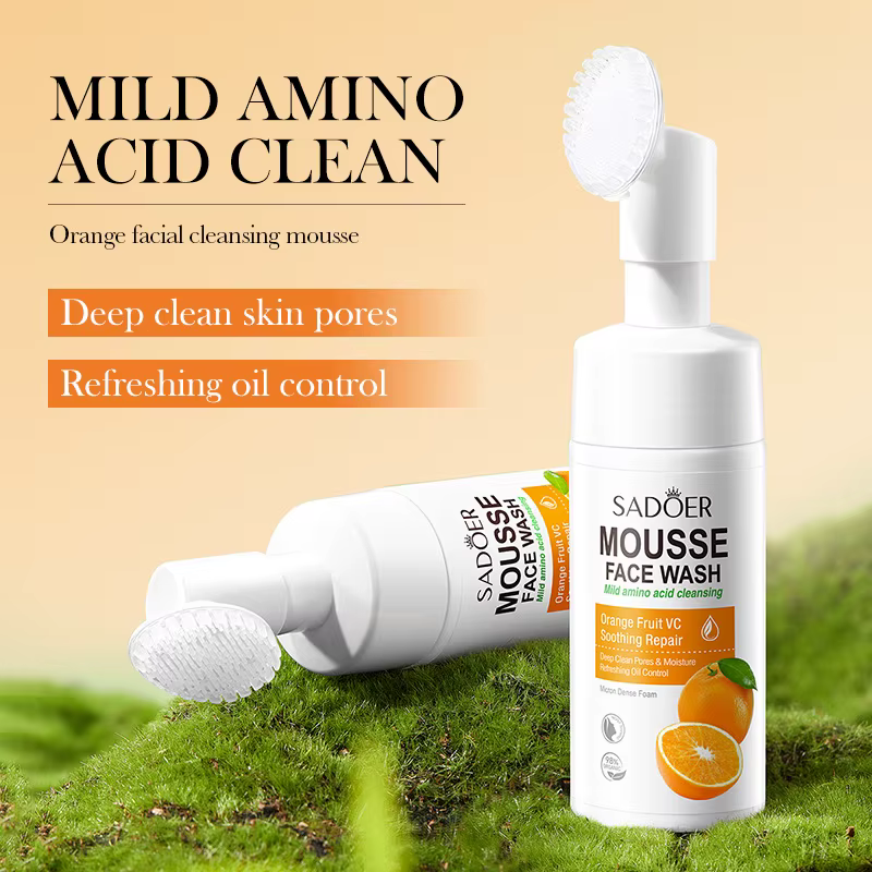 SAODER Fruits nettoyant pour le visage mousse de lavage