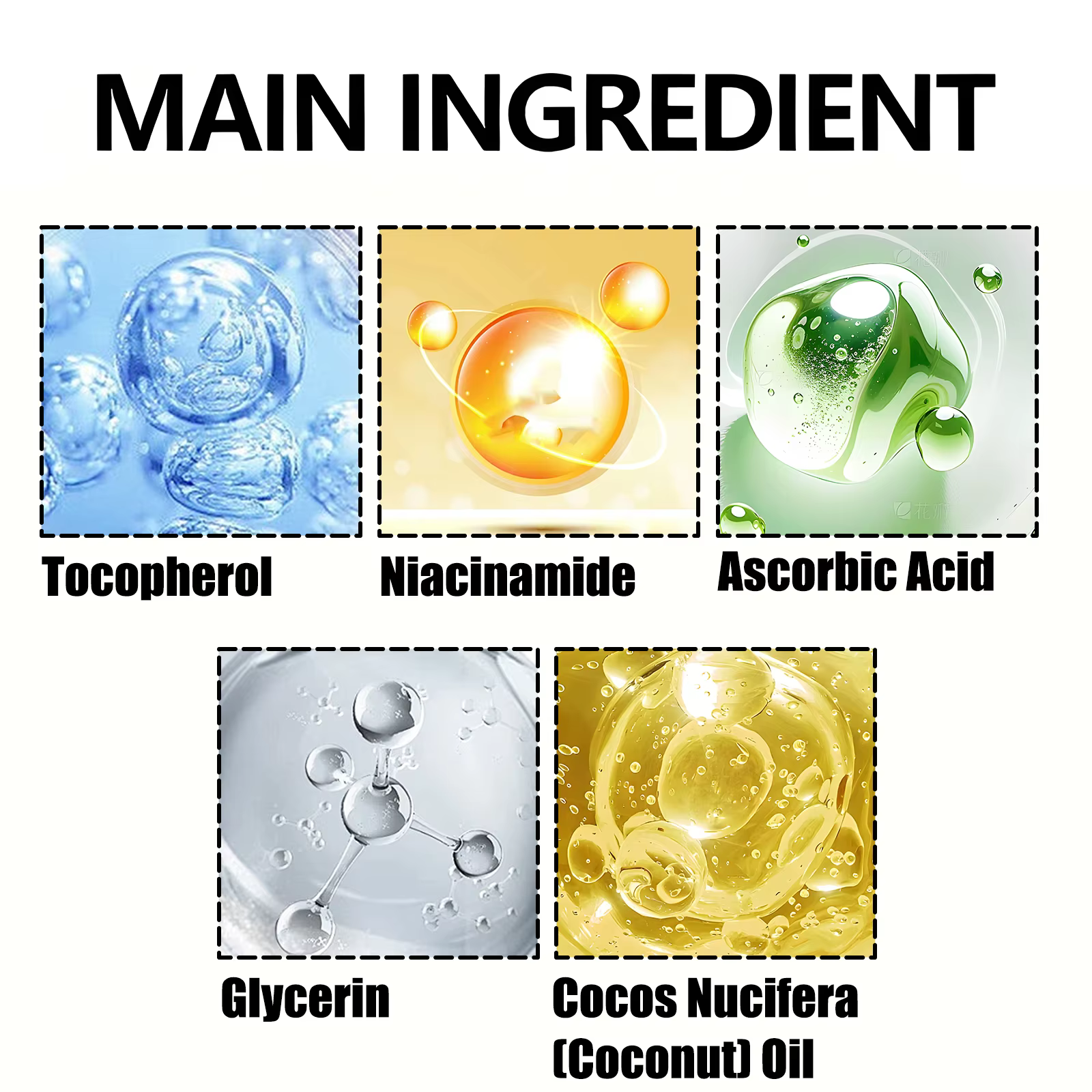 Crème hydratante à l'huile de noix de coco 50g | Collagène et vitamine E | Sans alcool | Convient à tous les tons de
