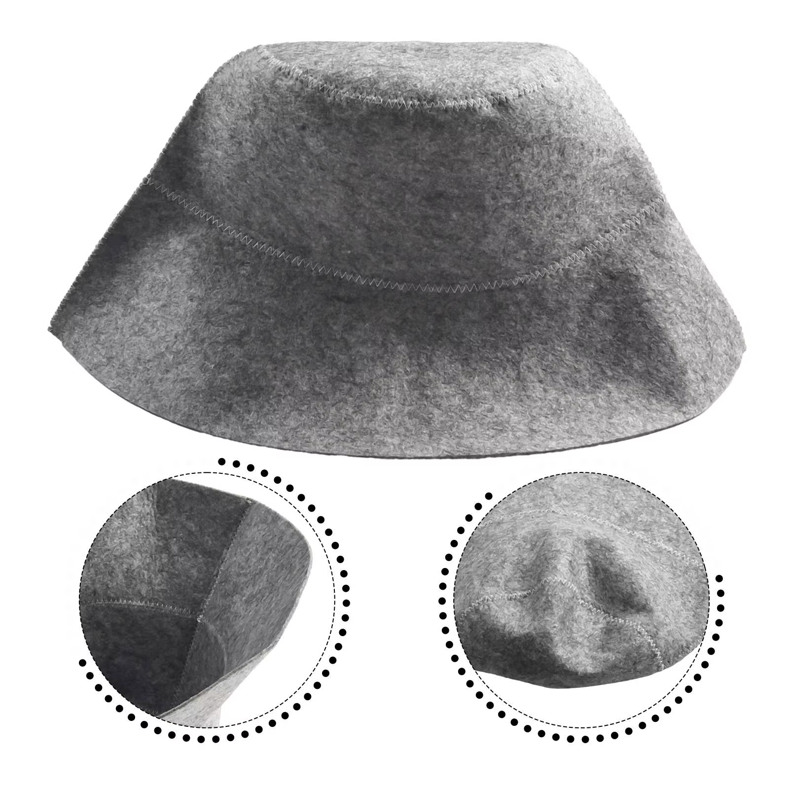 Chapeau de Sauna en feutre Anti-chaleur, casquette russe épaisse en feutre de laine, bonnet de douche, Turban pour bain, maison, Protection de la tête, goutte