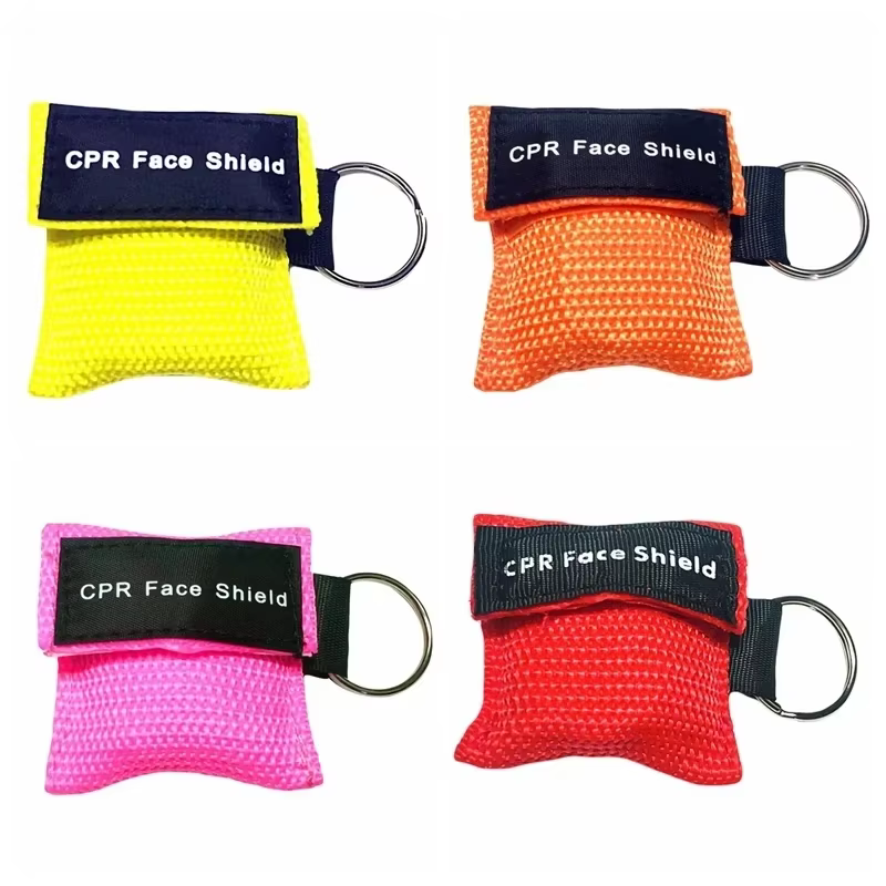Porte-clés de protection faciale CPR, réanimateur d'urgence professionnel de premiers secours, outil de soins de santé pour le sauvetage en plein air, 1 à 10 pièces