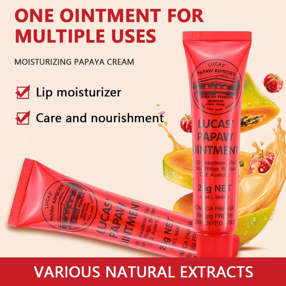 Soins du visage Lucas Papaw pommade baume rouge à lèvres hydratant Anti séchage multifonctionnel