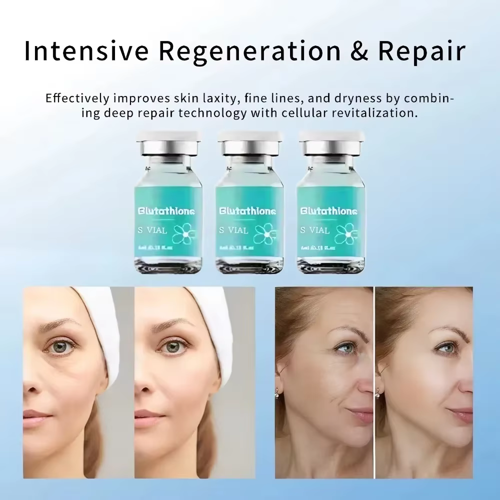 Ampoule d'essence éclaircissante au glutathion 4ml×5 – Hydratation intense pour l'élasticité et l'éclat de la peau