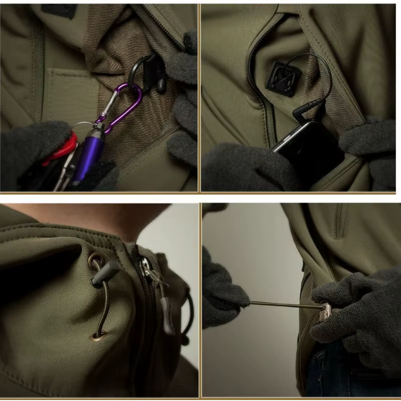 Veste Softshell en peau de requin pour hommes Veste imperméable coupe-vent tactique Manteau à capuche pour hommes Veste imperméable de sport pour hommes
