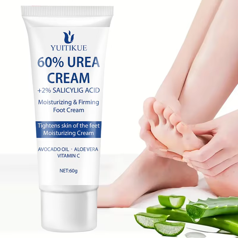 YUITIKUE Crème réparatrice pour pieds à l'urée 60 % 60 g – pour peaux rugueuses
